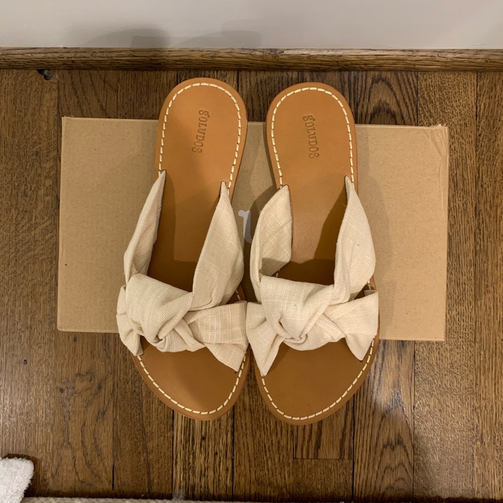 Soludos Knotted Slide Sandal - Blush US8